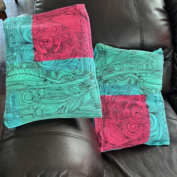 Vintage Turquoise Boho Pillow Throw 2pcs Covers - Picture 5 of 11